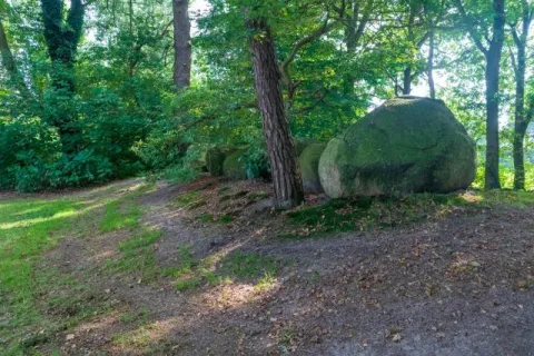 Megalithic tomb with dolmen