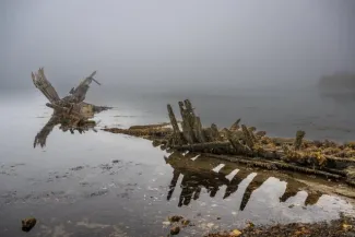 Cimetière de bateaux de Rostellec bei Crozon