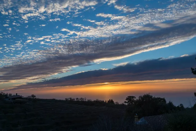 Sonnenuntergang im Wolkenmeer von La Palma