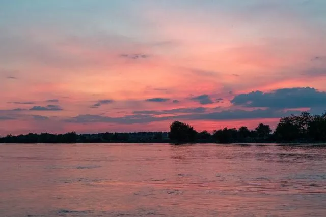 Sonnenuntergang im Donaudelta