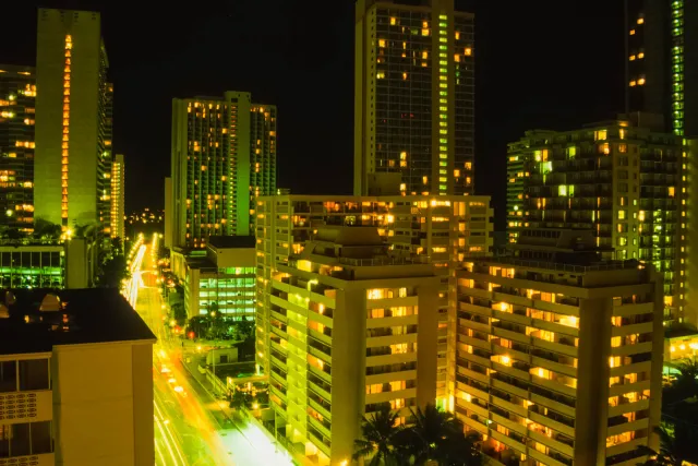 Honolulu at night