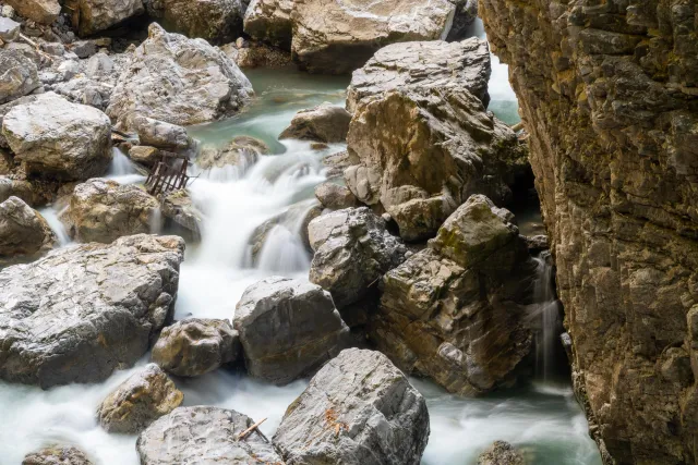 In der Breitachklamm 1,3 s bei f / 22