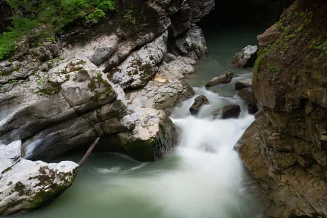 In der Breitachklamm 3 s bei f / 22