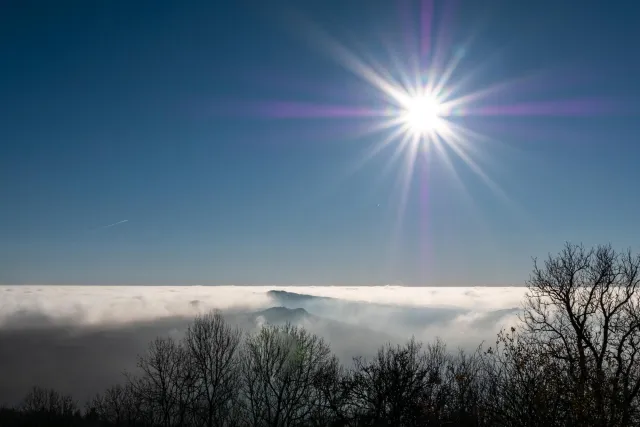 The cloud cover under the Löwenburg