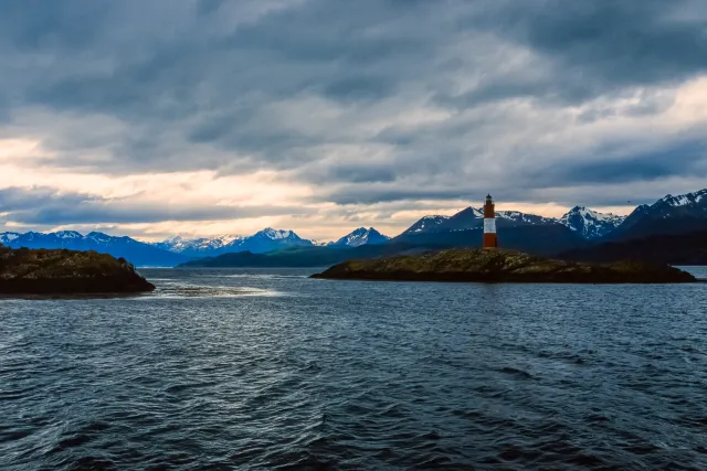 Sonnenuntergang am Beagle-Kanal vor Ushuaia