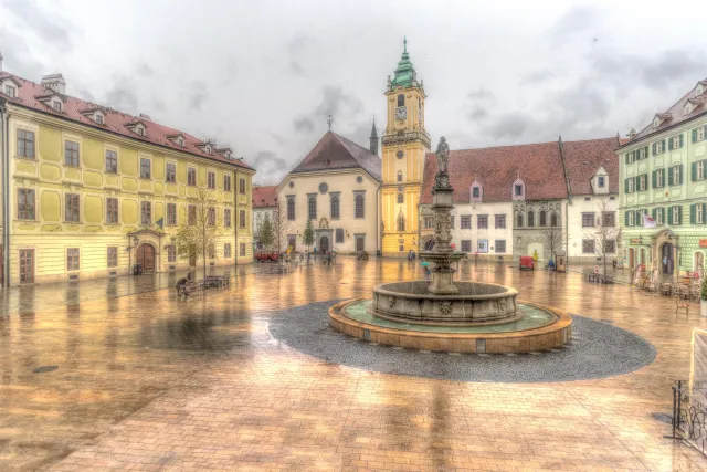 In the old town of Bratislava