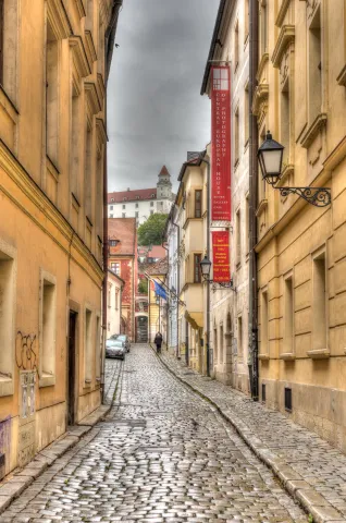 In the old town of Bratislava