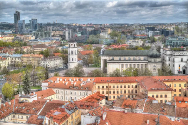 View of Vilnius from the steeple of St. John's Church