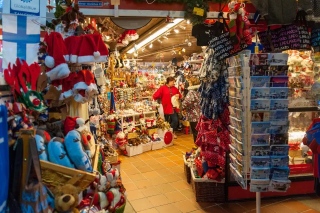 In Santa's shop at the Arctic Circle