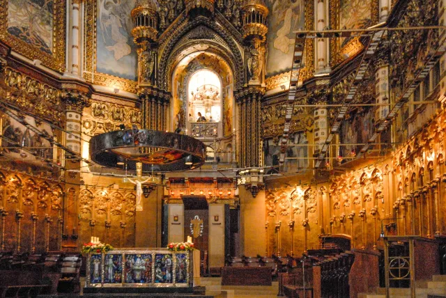 In the basilica of the Benedictine monastery of Santa Maria de Montserrat