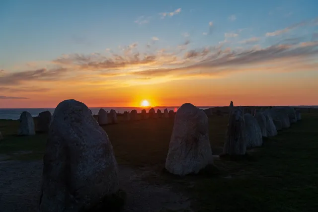 Sunset over Ale's Stones