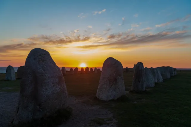 Sunset over Ale's Stones