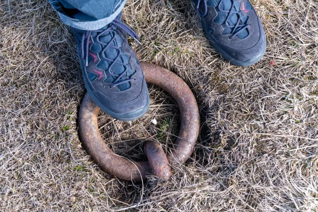 Mounting ring for The airship mast for Amundsen's airship Norge in 1926 at Vadsøya