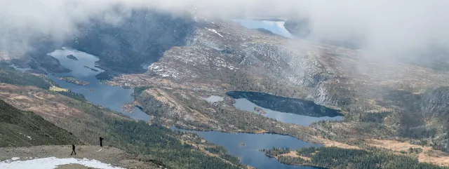 Aussichten und Gebäude auf dem Gaustatoppen