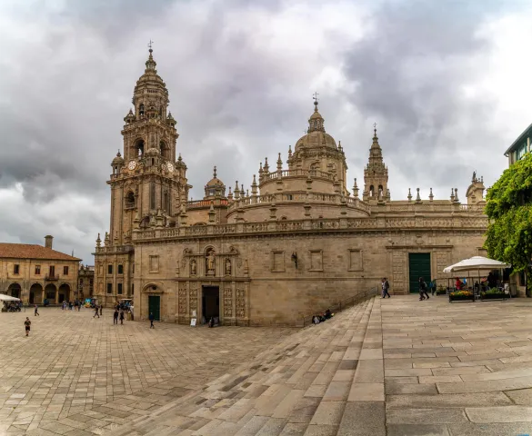 The Cathedral of Santiago de Compostela, the destination of the Camino de Santiago