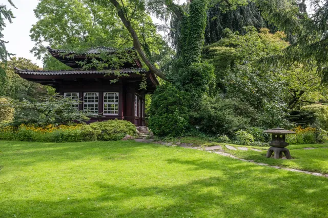 Der Chinesische Pavillon Japanischen Garten.