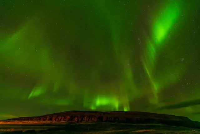 Polarlichter über Ekkerøy am 70sten Breitengrad